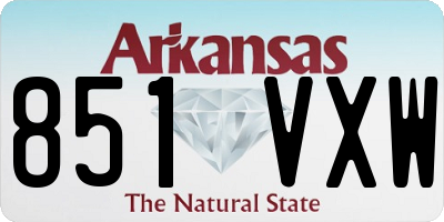 AR license plate 851VXW