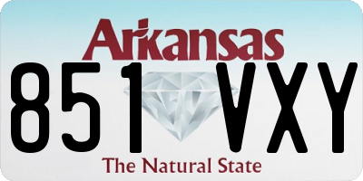 AR license plate 851VXY
