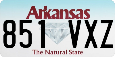AR license plate 851VXZ