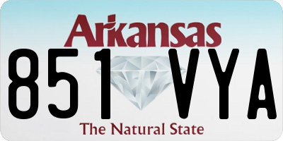 AR license plate 851VYA