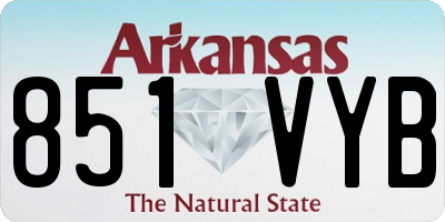 AR license plate 851VYB