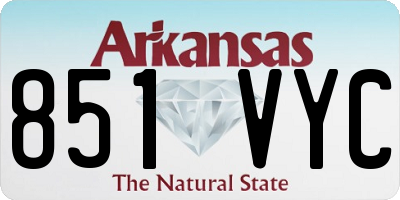 AR license plate 851VYC