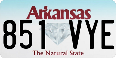 AR license plate 851VYE