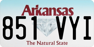 AR license plate 851VYI