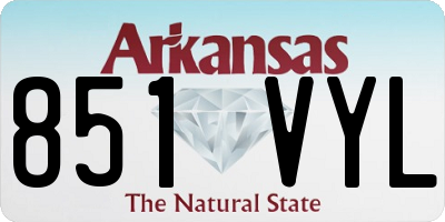 AR license plate 851VYL