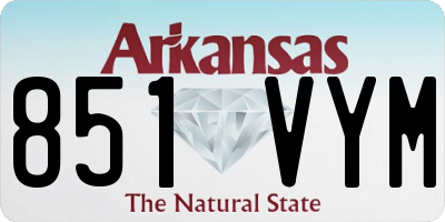 AR license plate 851VYM