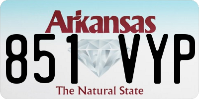 AR license plate 851VYP