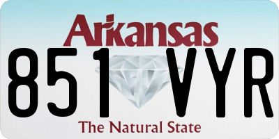 AR license plate 851VYR