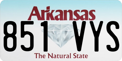 AR license plate 851VYS