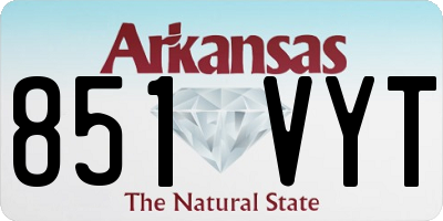 AR license plate 851VYT