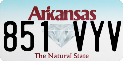 AR license plate 851VYV