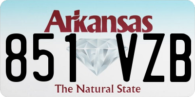 AR license plate 851VZB