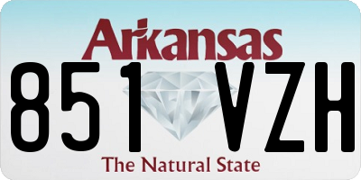 AR license plate 851VZH