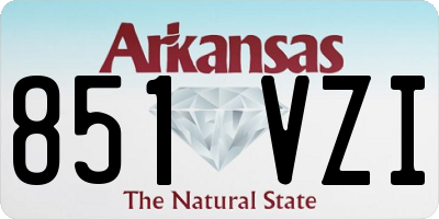 AR license plate 851VZI