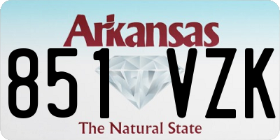 AR license plate 851VZK