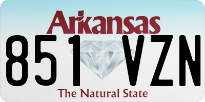 AR license plate 851VZN
