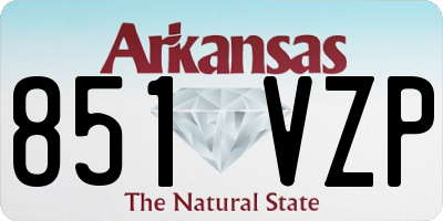 AR license plate 851VZP