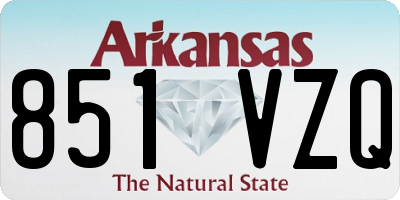 AR license plate 851VZQ