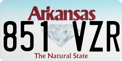 AR license plate 851VZR
