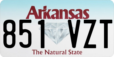 AR license plate 851VZT