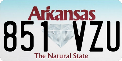 AR license plate 851VZU