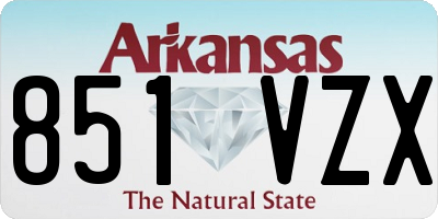 AR license plate 851VZX