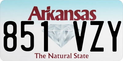 AR license plate 851VZY