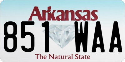AR license plate 851WAA