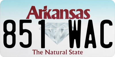 AR license plate 851WAC
