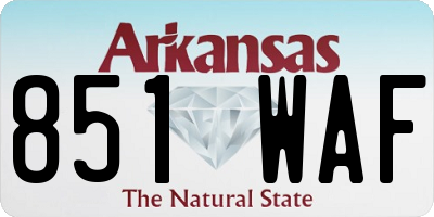 AR license plate 851WAF