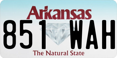 AR license plate 851WAH