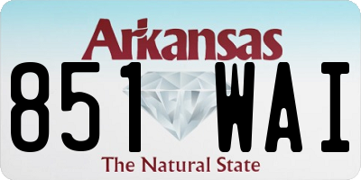 AR license plate 851WAI