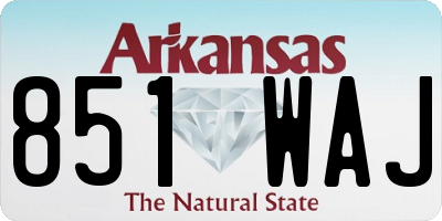 AR license plate 851WAJ