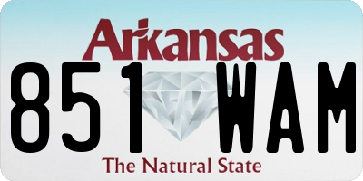 AR license plate 851WAM