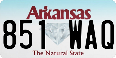 AR license plate 851WAQ