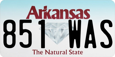 AR license plate 851WAS