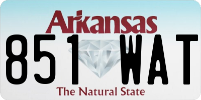 AR license plate 851WAT