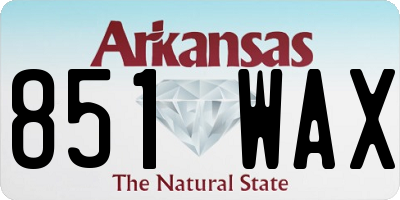 AR license plate 851WAX