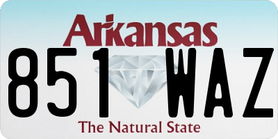 AR license plate 851WAZ