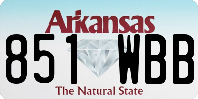 AR license plate 851WBB