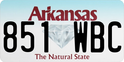AR license plate 851WBC