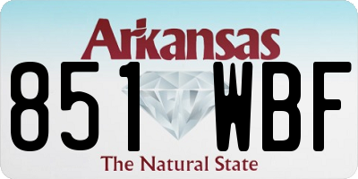 AR license plate 851WBF