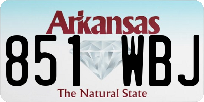 AR license plate 851WBJ