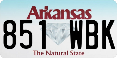 AR license plate 851WBK