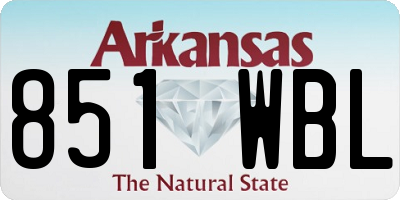 AR license plate 851WBL