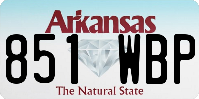 AR license plate 851WBP