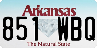 AR license plate 851WBQ
