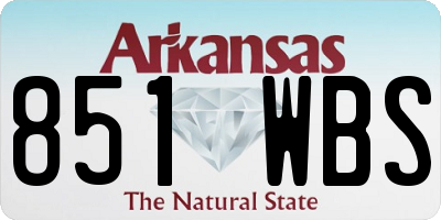 AR license plate 851WBS