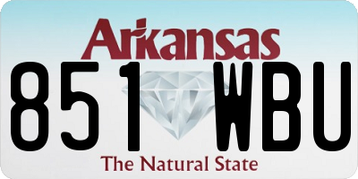 AR license plate 851WBU