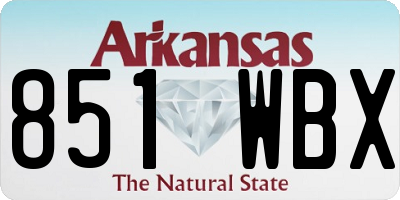 AR license plate 851WBX